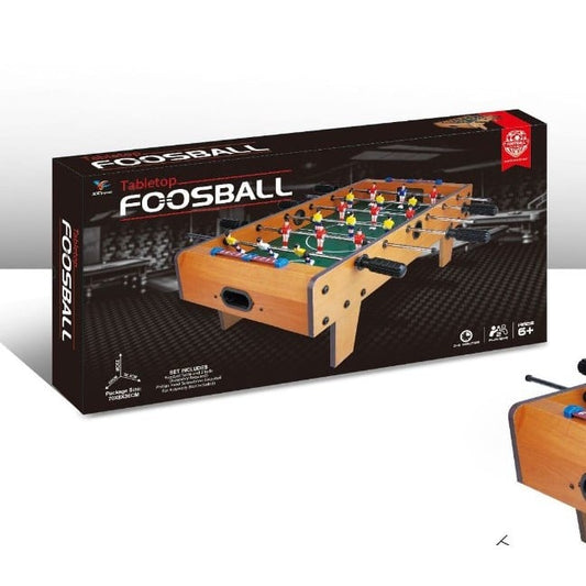 Masa de Fotbal cu Teren si 18 Jucatori Klevo, 6 Manere, cu Tablou pentru Scor, din Metal, Lemn si ABS, 69 x 36.5 x 23 cm, cu Picioare, pentru copii/adulti