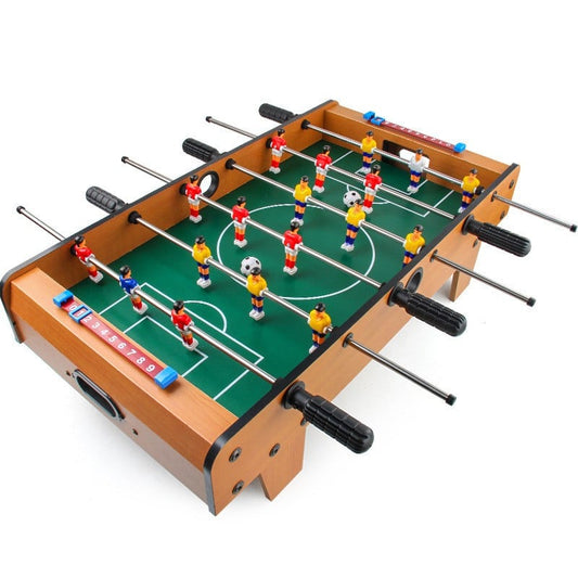 Masa de Fotbal cu Teren si 18 Jucatori Klevo, 6 Manere, cu Tablou pentru Scor, din Metal, Lemn si ABS, 69 x 36.5 x 23 cm, cu Picioruse, pentru copii/adulti