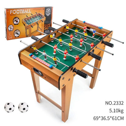 Masa de Fotbal cu Teren si 18 Jucatori Klevo, 6 Manere, cu Tablou pentru Scor, din Metal, Lemn si ABS, 69 x 36.5 x 61 cm, cu Picioruse, pentru copii/adulti