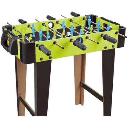 Masa de fotbal cu teren si 18 jucatori Klevo, 6 manere, cu Tablou Scor, din Metal si ABS, 70 x 59 x 64 cm, Design Multicolor, pentru copii/adulti, verde