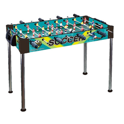 Masa de Fotbal, Klevo, cu Picioare Inalte, 8 Manere, Tablou de Scor, 86 x 62 x 65 cm, din Lemn/Otel si ABS, Albastru