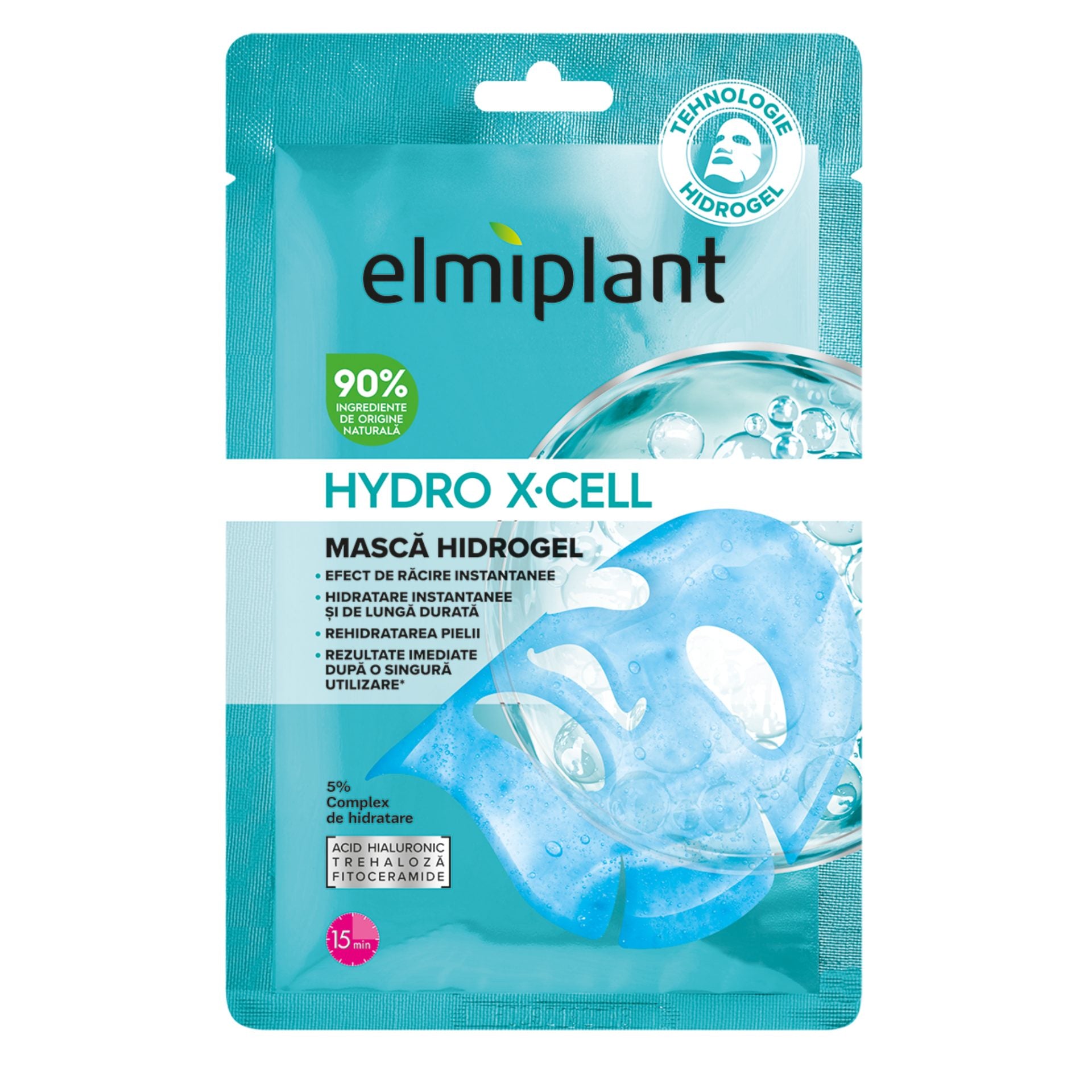 Masca Hidrogel Pentru Fata, Elmiplant, Hydro X-Cell, 20 ml