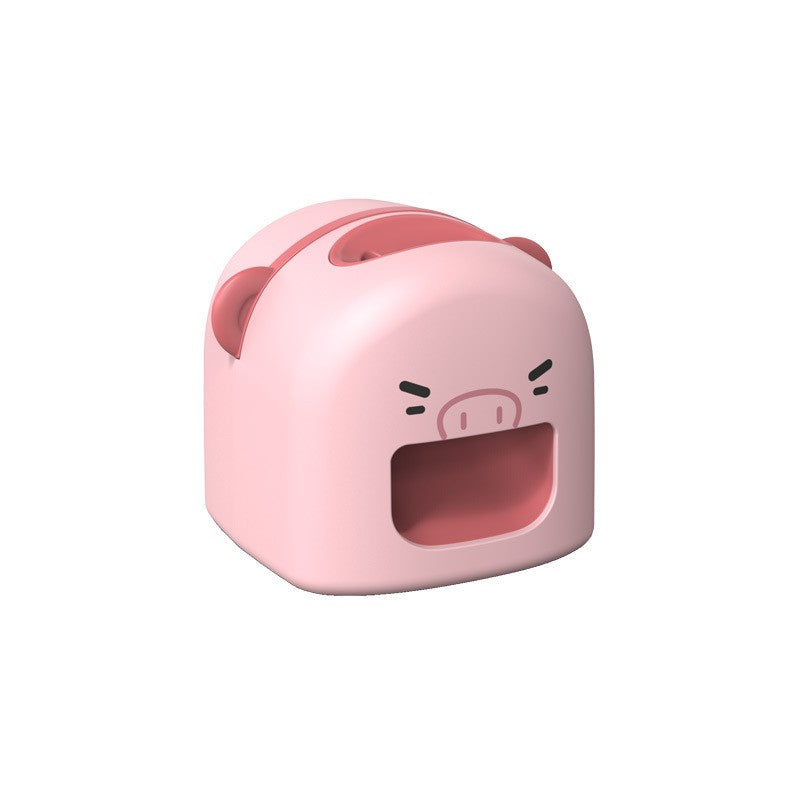 Mașină de Decojit Semințe, Klevo, Mini Deschizător, Model Porc, Incarcare USB, 9.7x10x8.6 cm,Roz