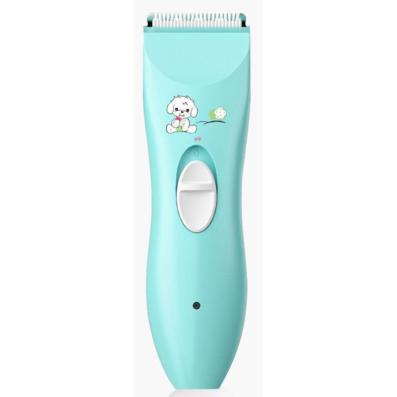 Masina De Tuns Bebelusi si Copii, Klevo, Lame Cermice si Inox, Fara Fir, Functie Anti Taiere, Silentios, 50 W, Rezistent la Apa, 2 Accesorii, Incarcator USB, Model Ursulet, Albastru deschis