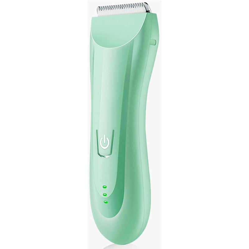 Masina De Tuns Bebelusi si Copii, Klevo, Lame Cermice si Inox, Fara Fir, Functie Anti Taiere, Silentios, 50 W, Rezistent la Apa, 2 Accesorii, Incarcator USB, Verde deschis