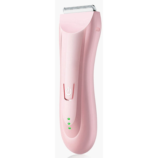 Masina De Tuns Bebelusi si Copii, Klevo, Lame Cermice si Inox, Fara Fir, Functie Anti Taiere, Silentios, 50 W, Rezistent la Apa, 2 Accesorii, Incarcator USB, Roz deschis