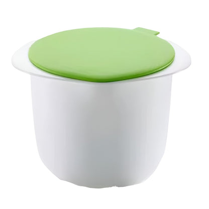 Recipient pentru Preparat Branza, Klevo, Capac de Silicon, Cheese Maker din Plastic, Strecuratoare, 17x14.5x12.8 cm, Alb