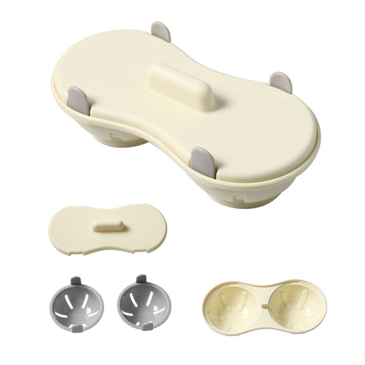 Recipient Dublu pentru Oua, Klevo, din Plastic , pentru Gatit la Microunde, 22 x 11.8 x 8 cm, Gri