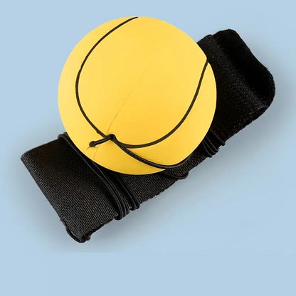 Minge Saltareata Hiperelastica, Klevo, Model Minge de Tenis cu Fixare de Mana, Space Moon Ball foarte Elastica, Antistress pentru Copii, Diametru 66 mm, Galben