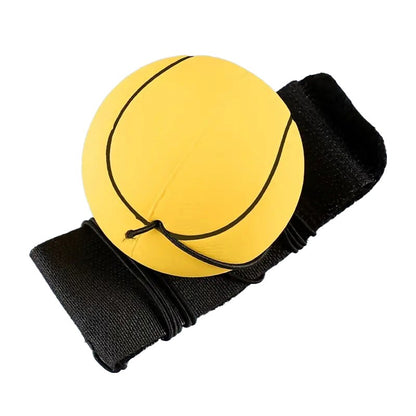 Minge Saltareata Hiperelastica, Klevo, Model Minge de Tenis cu Fixare de Mana, Space Moon Ball foarte Elastica, Antistress pentru Copii, Diametru 66 mm, Galben