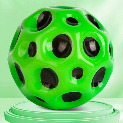 Minge Saltareata Hiperelastica, Klevo, Space Moon Ball foarte Elastica, Antistress pentru Copii, Diametru 66 mm, Verde