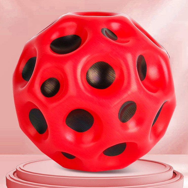 Minge Saltareata Hiperelastica, Klevo, Space Moon Ball foarte Elastica, Antistress pentru Copii, Diametru 66 mm, Rosu