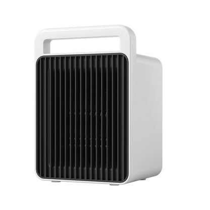 Mini Aeroterma, Klevo, Mini Radiator Electric, Putere 900 W, Buton cu 2 Trepte de Temperatura, Inchidere Automata, cu Maner de Prindere, 15x10.3x21 cm, Alb/ Negru