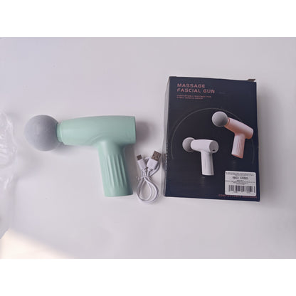 Mini Aparat de Masaj, Klevo, Tip Pistol, Incarcare USB Tip C, Portabil, Pentru Relaxare Musculara, Autonomie 120 Min, 3 Trepte de Viteza, Verde