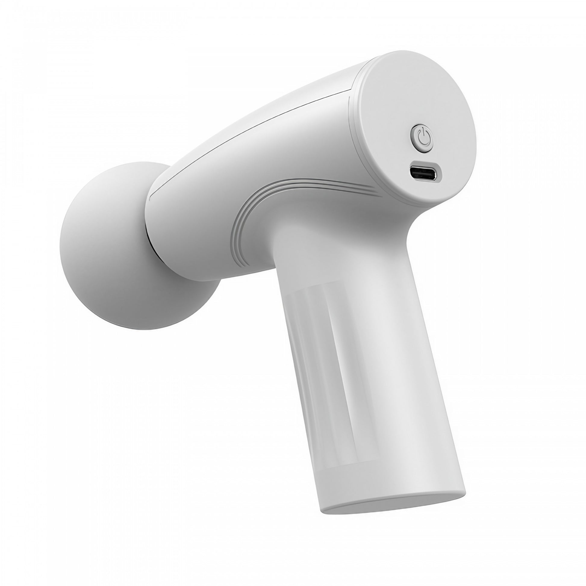 Mini Aparat de Masaj, Klevo, Tip Pistol, Incarcare USB Tip C, Portabil, Pentru Relaxare Musculara, Autonomie 120 Min, 3 Trepte de Viteza, Alb