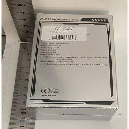 Mini Aparat de Ras Electric, Klevo, din ABS cu Fibra de Carbon, Portabil, Cap Rotativ Detasabil cu 2 Lame de Otel, Rezistent la Apa, Incarcare Type-C, Autonomie 45 min, Portocaliu