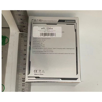 Mini Aparat de Ras Electric, Klevo, din ABS cu Fibra de Carbon, Portabil, Cap Rotativ Detasabil cu 2 Lame de Otel, Rezistent la Apa, Incarcare Type-C, Autonomie 45 min, Albastru