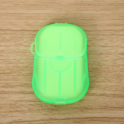 Mini Cutie de Sapun din Hartie, Klevo, de Unica Folosinta, Portabila, Potrivit pentru Calatorii, 20 buc, Verde