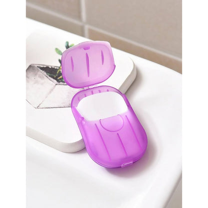 Mini Cutie de Sapun din Hartie, Klevo, de Unica Folosinta, Portabila, Potrivit pentru Calatorii, 20 buc, Roz