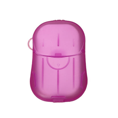 Mini Cutie de Sapun din Hartie, Klevo, de Unica Folosinta, Portabila, Potrivit pentru Calatorii, 20 buc, Roz