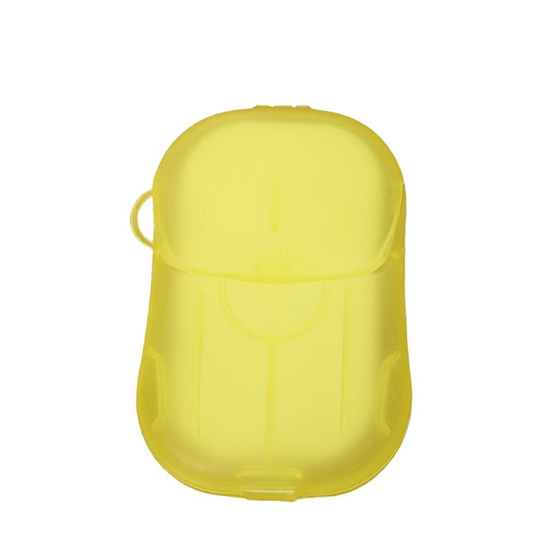 Mini Cutie de Sapun din Hartie, Klevo, de Unica Folosinta, Portabila, Potrivit pentru Calatorii, 20 foite, Galben