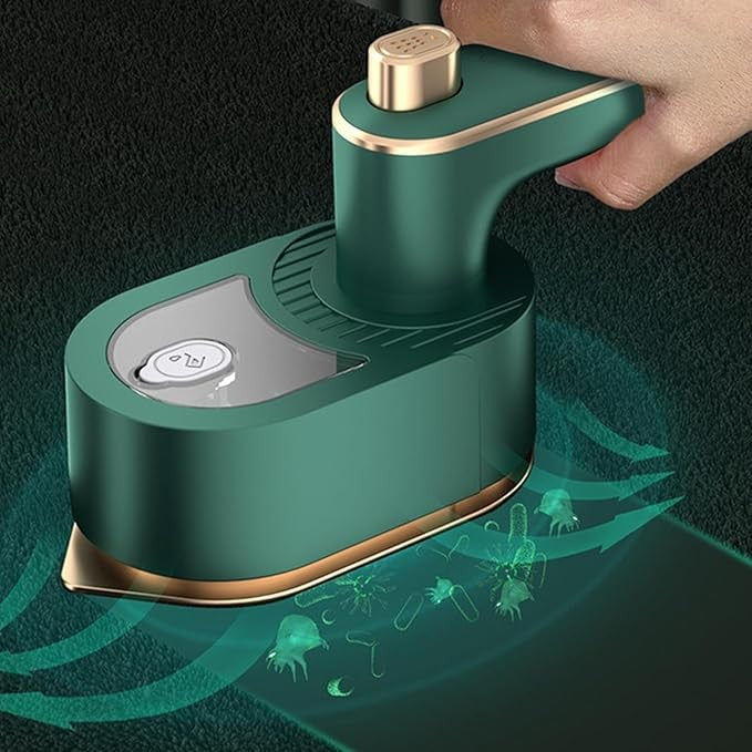 Mini Fier de Calcat, Klevo, Pliabil si Portabil, Calcare Verticala/Orizonala, cu Abur, 50 ml, 40W, 10.5 x 12 cm, Verde