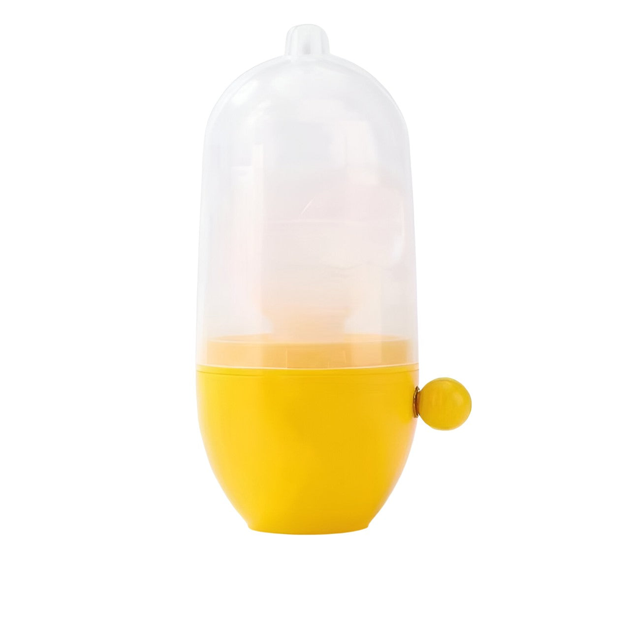 Mini Shaker Manual pentru Oua, Klevo, pentru Galbenusuri si Albusuri, Mixer Amestecare, 15x6 cm, Galben