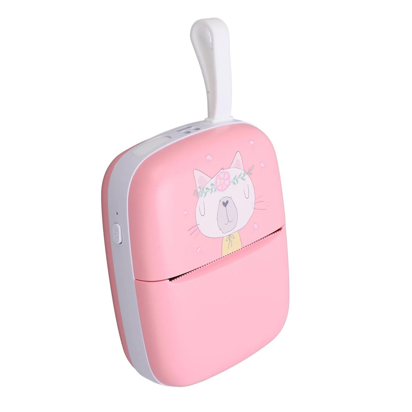 Mini Imprimanta Foto Portabila, Klevo, Incarcare USB, Bluetooth, Model Pisica, Print Alb-Negru, Roz