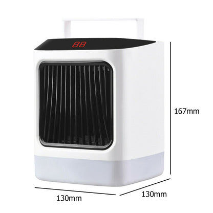 Mini incalzitor portabil Klevo cu telecomanda, afisaj digital, sincronizare inteligenta, lumina de noapte colorata