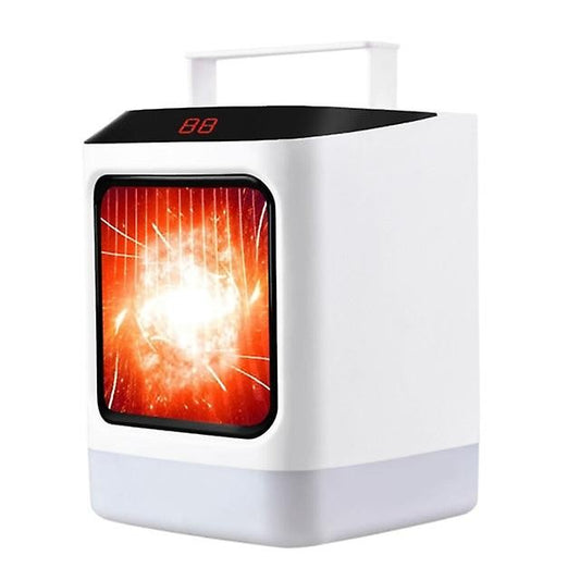 Mini incalzitor portabil Klevo cu telecomanda, afisaj digital, sincronizare inteligenta, lumina de noapte colorata