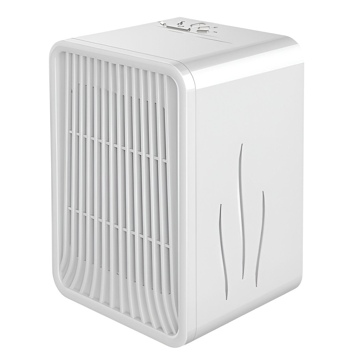 Mini Incalzitor pentru Birou, Klevo, Incalzire si Racire, 1000-1200W, cu Lumini, cu Maner, Lungime Cablu 1.5 m, 3 Trepte de Temperatura, 15.3x13.8x22.5 cm, Alb
