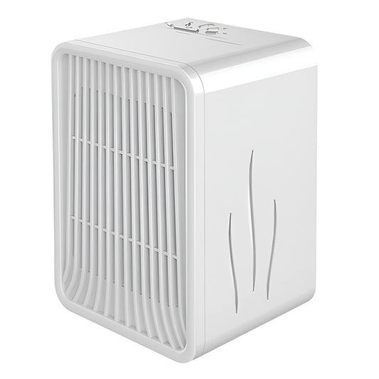 Mini Incalzitor pentru Birou, Klevo, Incalzire si Racire, 1000-1200W, cu Lumini, cu Maner, Lungime Cablu 1.5 m, 3 Trepte de Temperatura, 15.3x13.8x22.5 cm, Alb