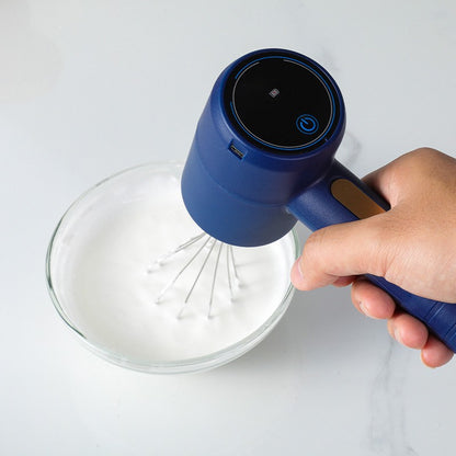 Mixer Electric fara Fir, Klevo, pentru Uz Casnic, pentru Oua Smantana Frisca, Maner Plastic, Usor de Utilizat si Depozitat, 3 Accesorii, Albastru Inchis