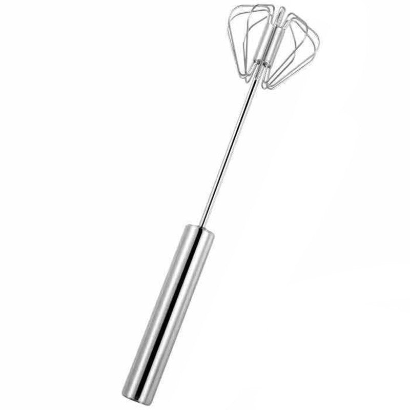 Mixer Manual, Klevo, pentru Oua Smantana Frisca Aluat, Maner Otel Inoxidabil, Usor de Utilizat si Depozitat, 33 x 7 cm Argintiu