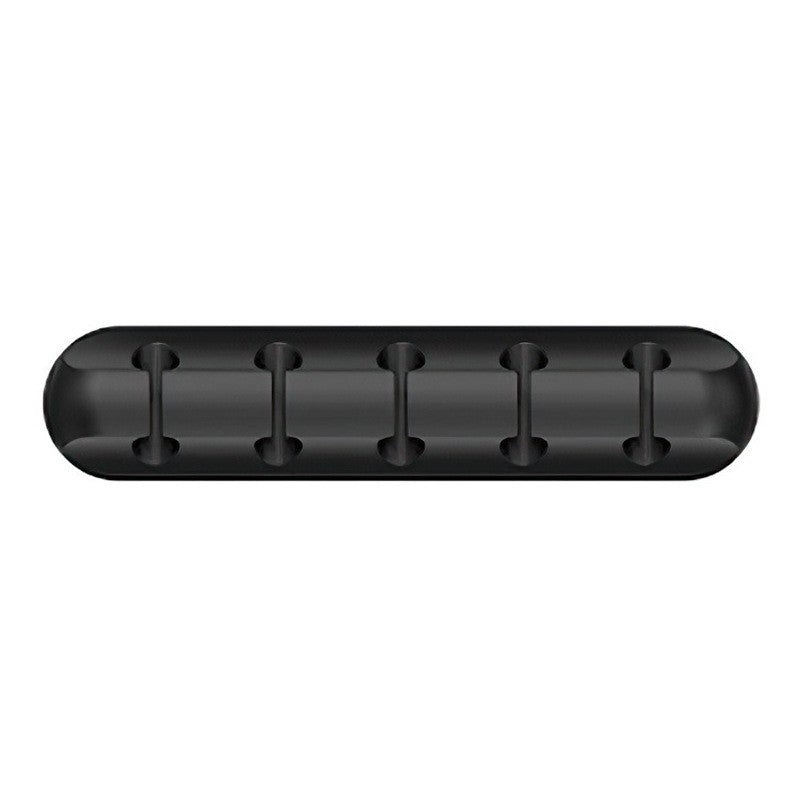 Organizator de Cabluri, Klevo, Autoadeziv, Multifunctional, 5 Locuri de Suport, 9.6x2.2cm, Negru
