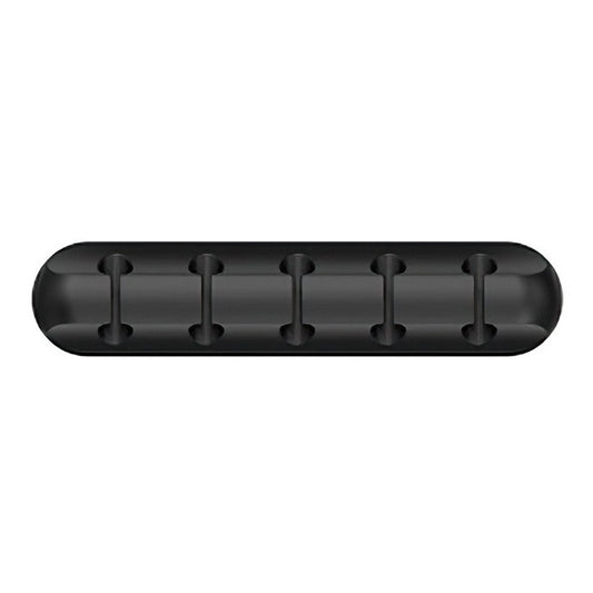 Organizator de Cabluri, Klevo, Autoadeziv, Multifunctional, 5 Locuri de Suport, 9.6x2.2cm, Negru