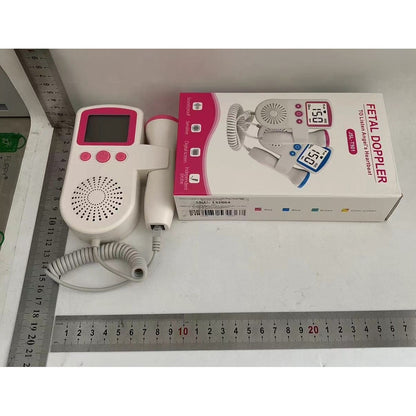 Monitor Fetal Doppler, Klevo, Monitorizare Sarcina, Ritm Cardiac, Ecran LCD 4.5 cm, 2 x Baterii AA (neincluse), Portabil, din ABS, 12.8 x 9.6 x 3