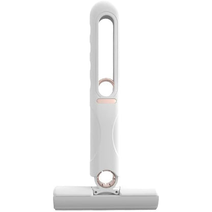 Mop de mana Klevo, mini-portabil, cu sistem de stoarcere, dispozitiv de curatat manual, cu burete absorbant, material PVA, multisuprafete si geamuri, 29.5 x 15.5 cm, alb