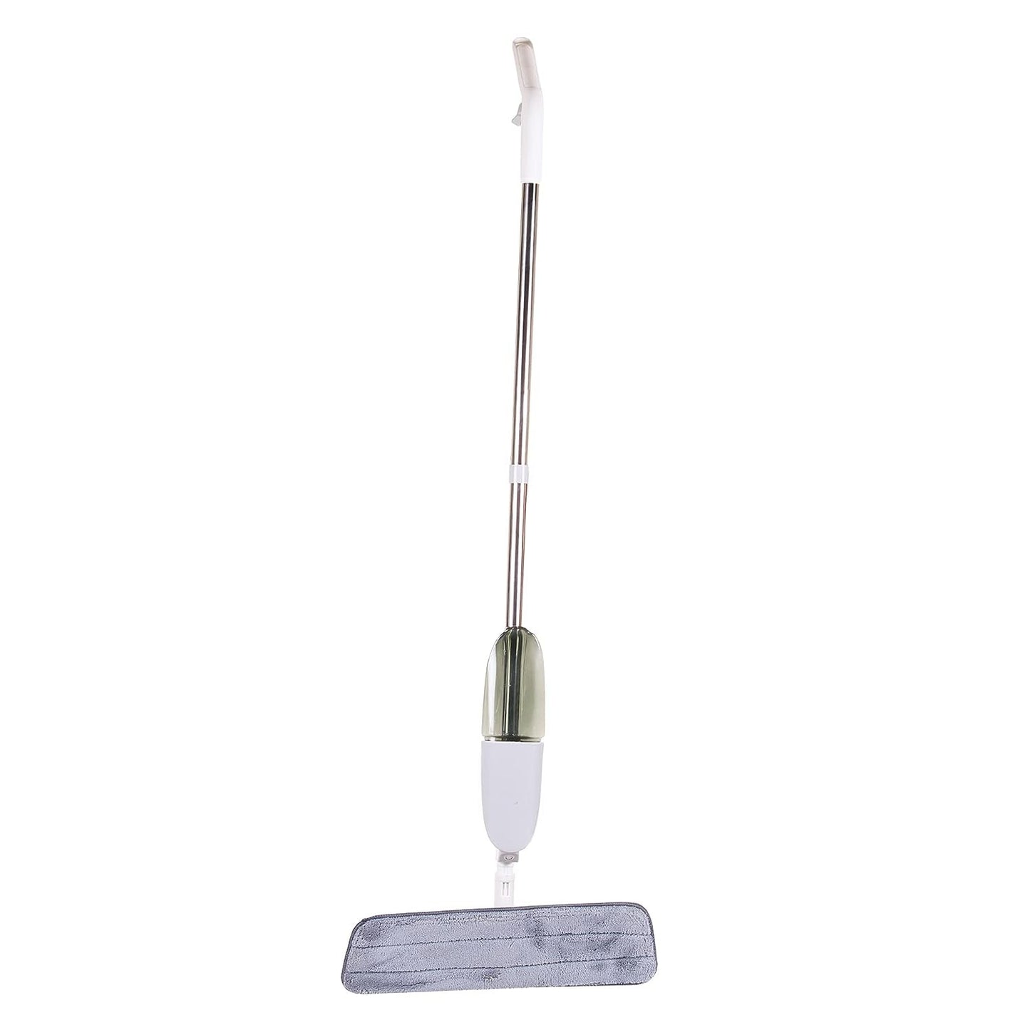 Mop plat, Klevo, cu pulverizator, pentru uz casnic, plastic, rezerva de mop din microfibra, 125x40 cm, Alb/Mov