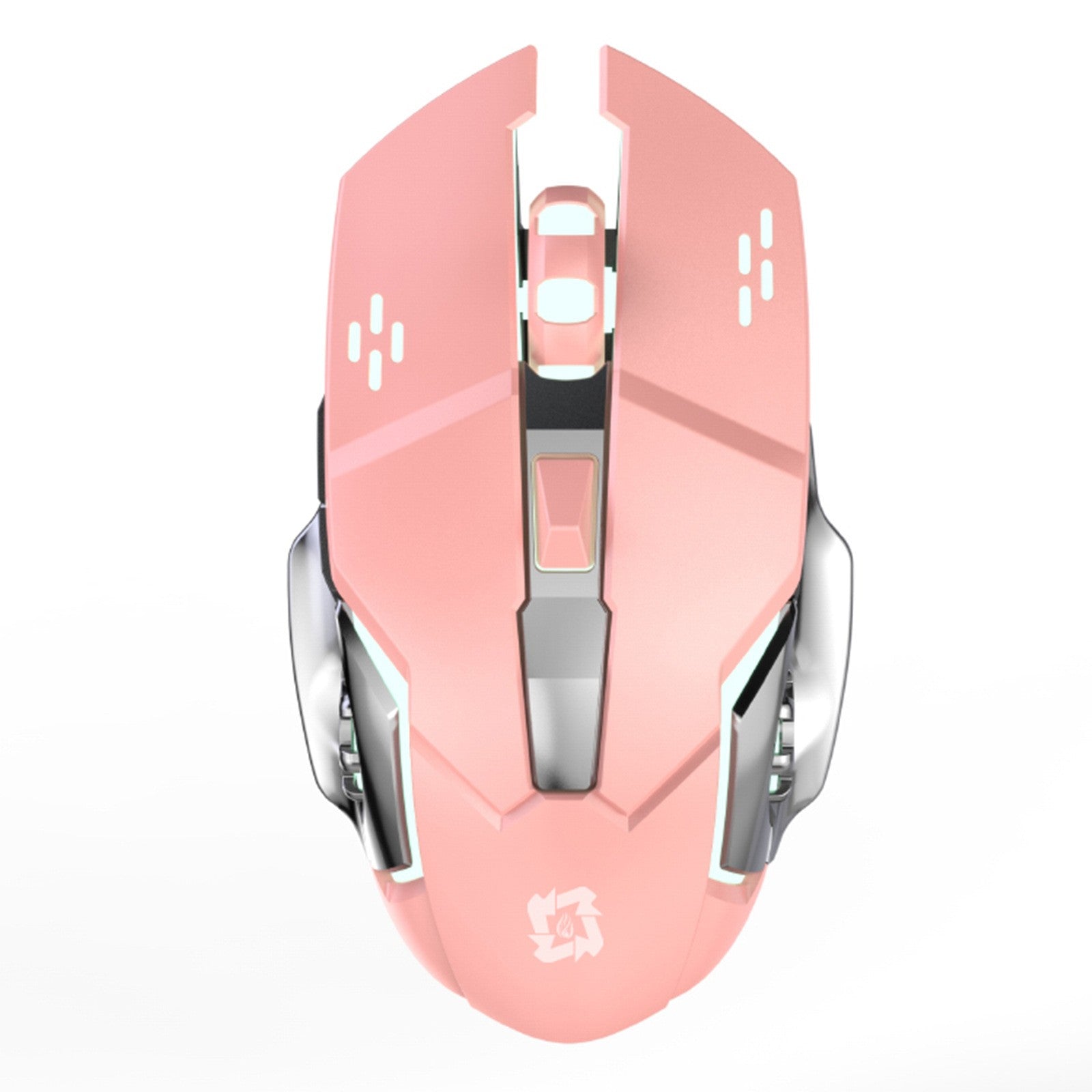 Mouse Wireless, Klevo, 6 Butoane, DPI Ajustabil 1200-3600, Iluminare RGB Tip Breathing, Reincarcabil, 138x80x38 mm, Compatibil MacBook/iPad/Laptop, Roz
