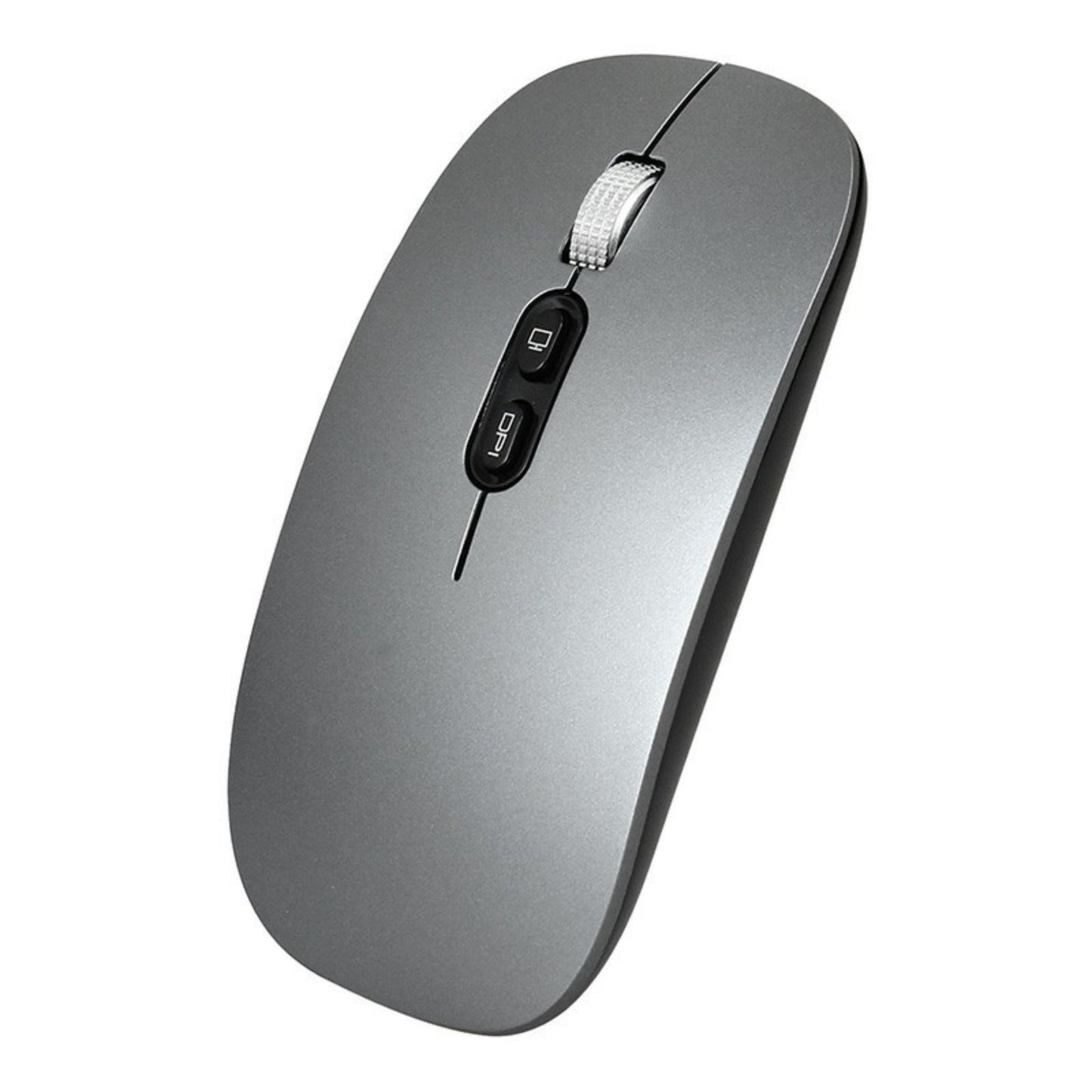 Mouse Wireless Reincarcabil, Klevo, Compatibil Windows/macOS, Bluetooth 5.1 + 2.4GHz, Silentios, DPI 800/1200/1600, Gri Inchis