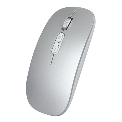 Mouse Wireless Reincarcabil, Klevo, Compatibil Windows/macOS, Bluetooth 5.1 + 2.4GHz, Silentios, DPI 800/1200/1600, Argint