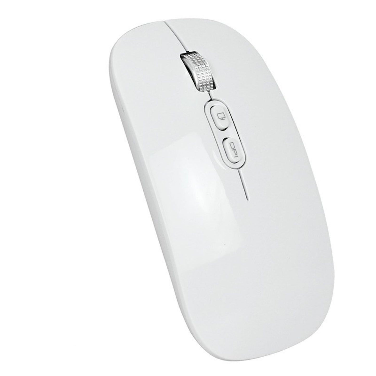 Mouse Wireless Reincarcabil, Klevo, Compatibil Windows/macOS, Bluetooth 5.1 + 2.4GHz, Silentios, DPI 800/1200/1600, Alb