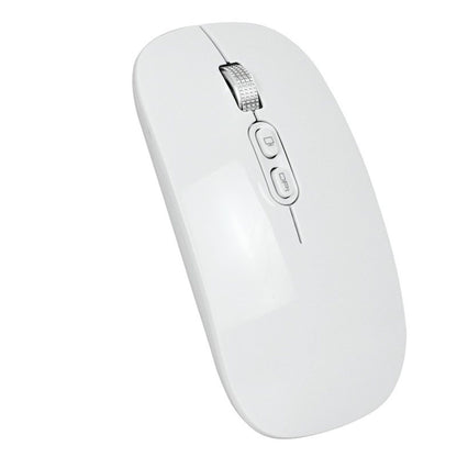 Mouse Wireless Reincarcabil, Klevo, Compatibil Windows/macOS, Bluetooth 5.1 + 2.4GHz, Silentios, DPI 800/1200/1600, Alb