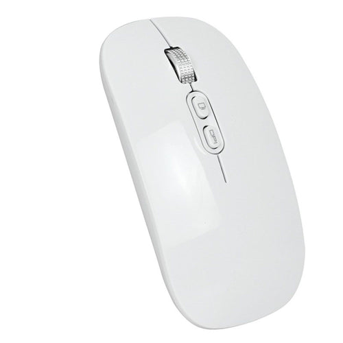 Mouse Wireless Reincarcabil, Klevo, Compatibil Windows/macOS, Bluetooth 5.1 + 2.4GHz, Silentios, DPI 800/1200/1600, Alb