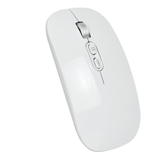 Mouse Wireless Reincarcabil, Klevo, Compatibil Windows/macOS, Bluetooth 5.1 + 2.4GHz, Silentios, DPI 800/1200/1600, Alb