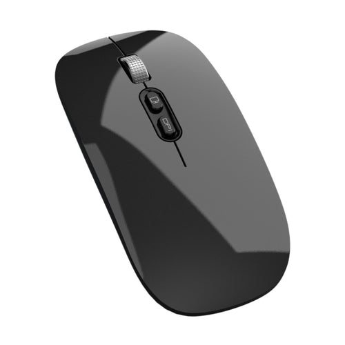 Mouse Wireless Reincarcabil, Klevo, Compatibil Windows/macOS, Bluetooth 5.1 + 2.4GHz, Silentios, DPI 800/1200/1600, Negru