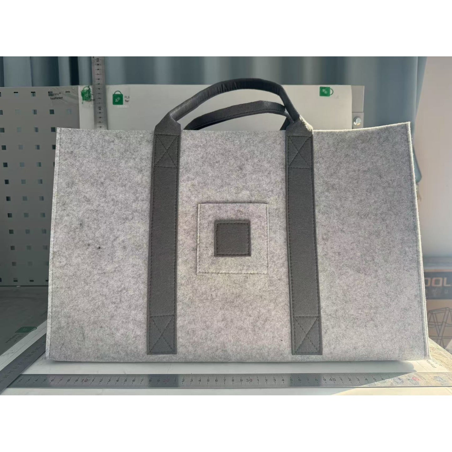 Cos Multifunctional pentru Rufe Murdare, Cos Depozitare, Klevo, Gri, 50x34x32, Geanta Durabila pentru Lemne si Accesorii