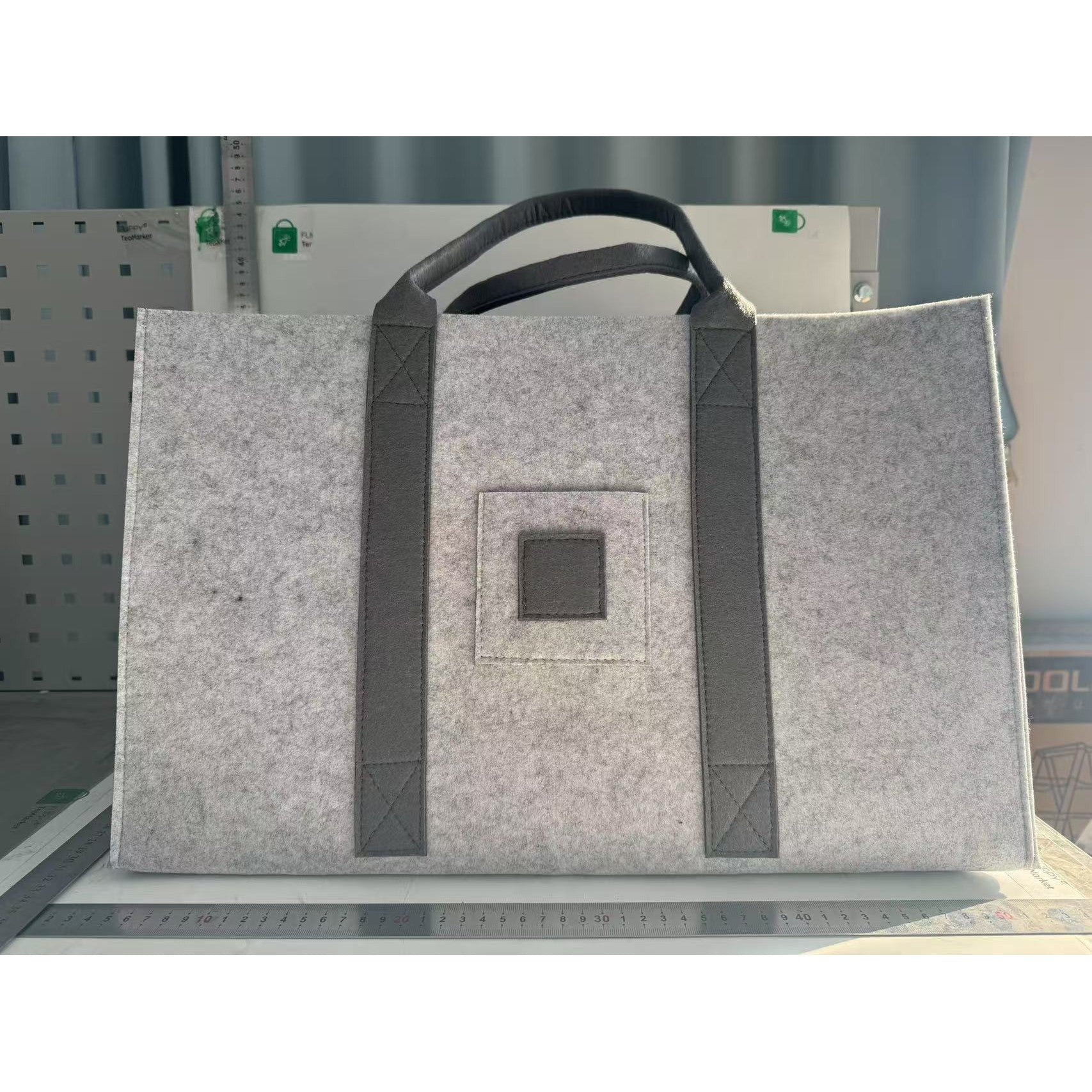 Cos Multifunctional pentru Rufe Murdare, Cos Depozitare, Klevo, Gri, 50x34x32, Geanta Durabila pentru Lemne si Accesorii