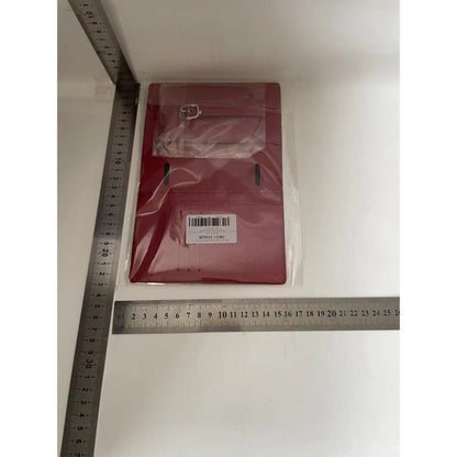 Portofel pentru Pasaport si Carduri, Klevo, 23x16 cm, 70g, din Piele PU, Suport Pix, Accesoriu Suport Eticheta, Unisex, Multifunctional, Rosu